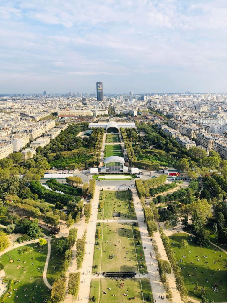 Top of Eiffel Tower Paris France