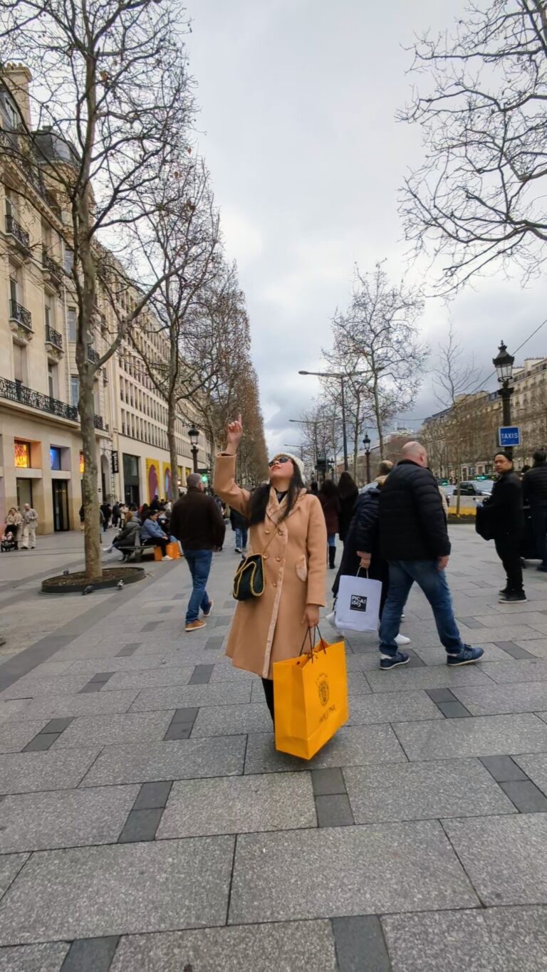 Shopping at Champs Elysees Paris france