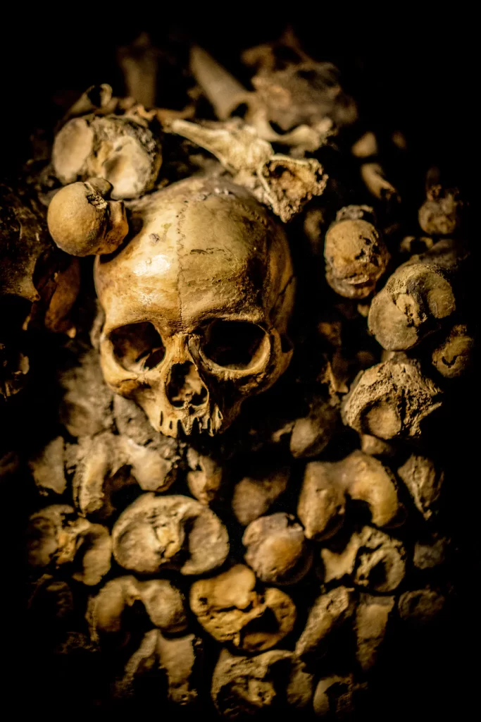 Bones at Catacombs of Paris