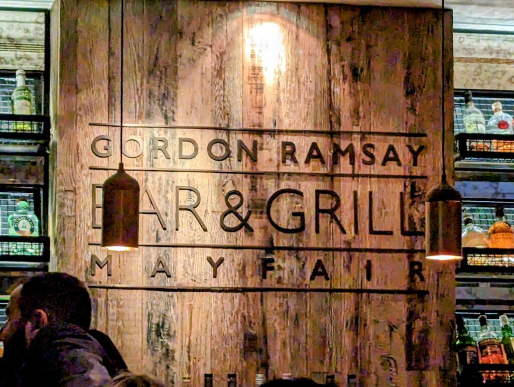 Gordon Ramsay Bar & Grill Mayfair London UK