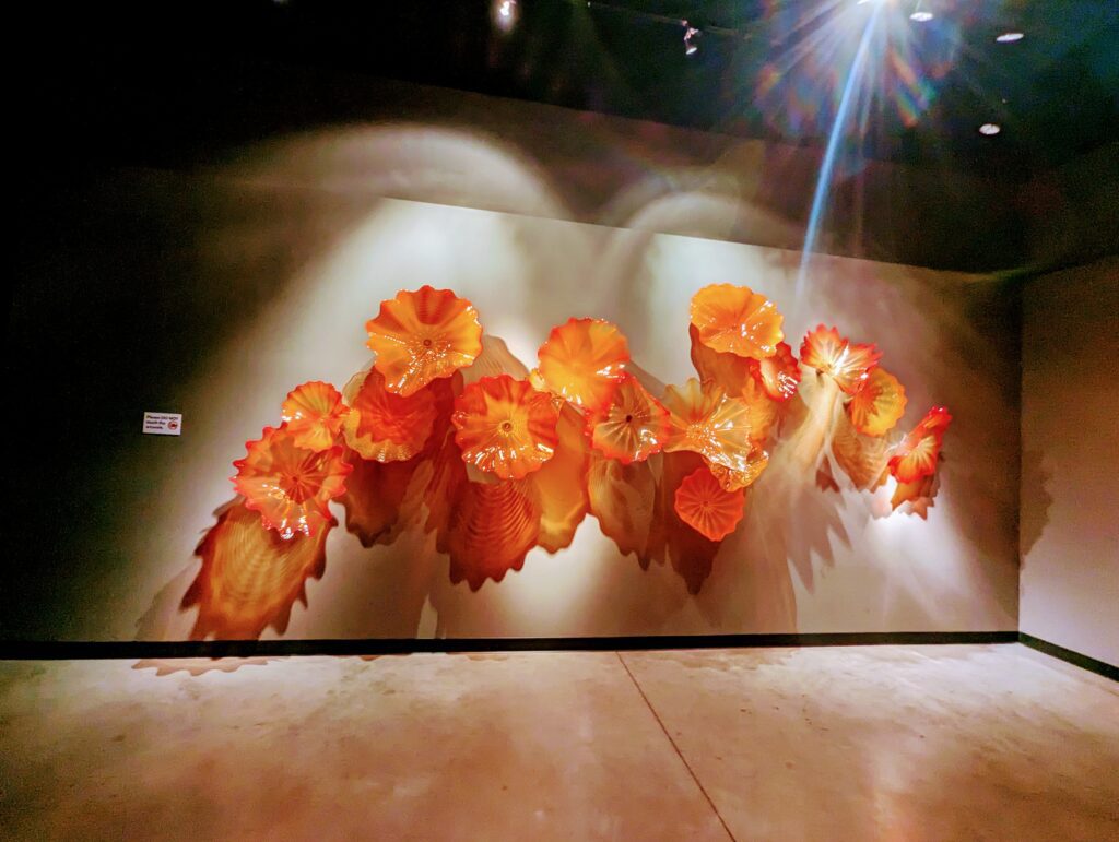 chihuly persian wall glass art