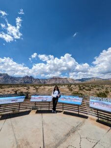 sheila posing at red rock canyon las vegas nevada