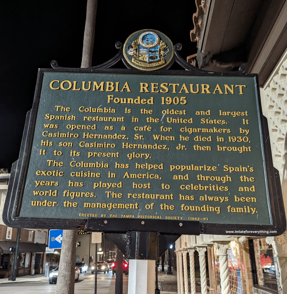 columbia restaurant landmark ybor city