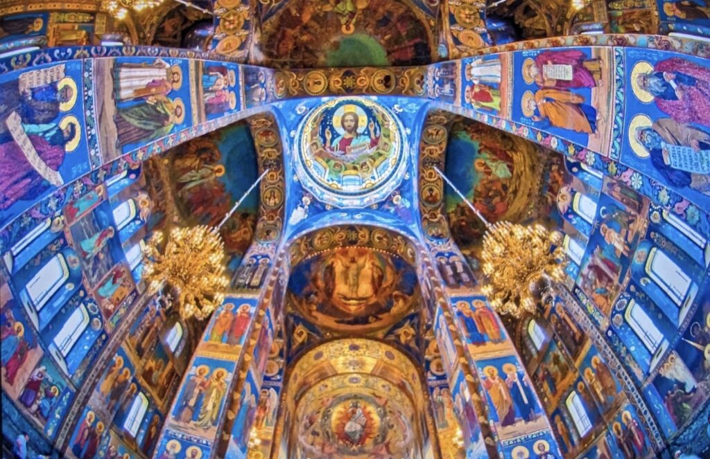 most beautiful church ceilings in the world church  of the Savior on Spilled Blood, St. Petersburg, Russia