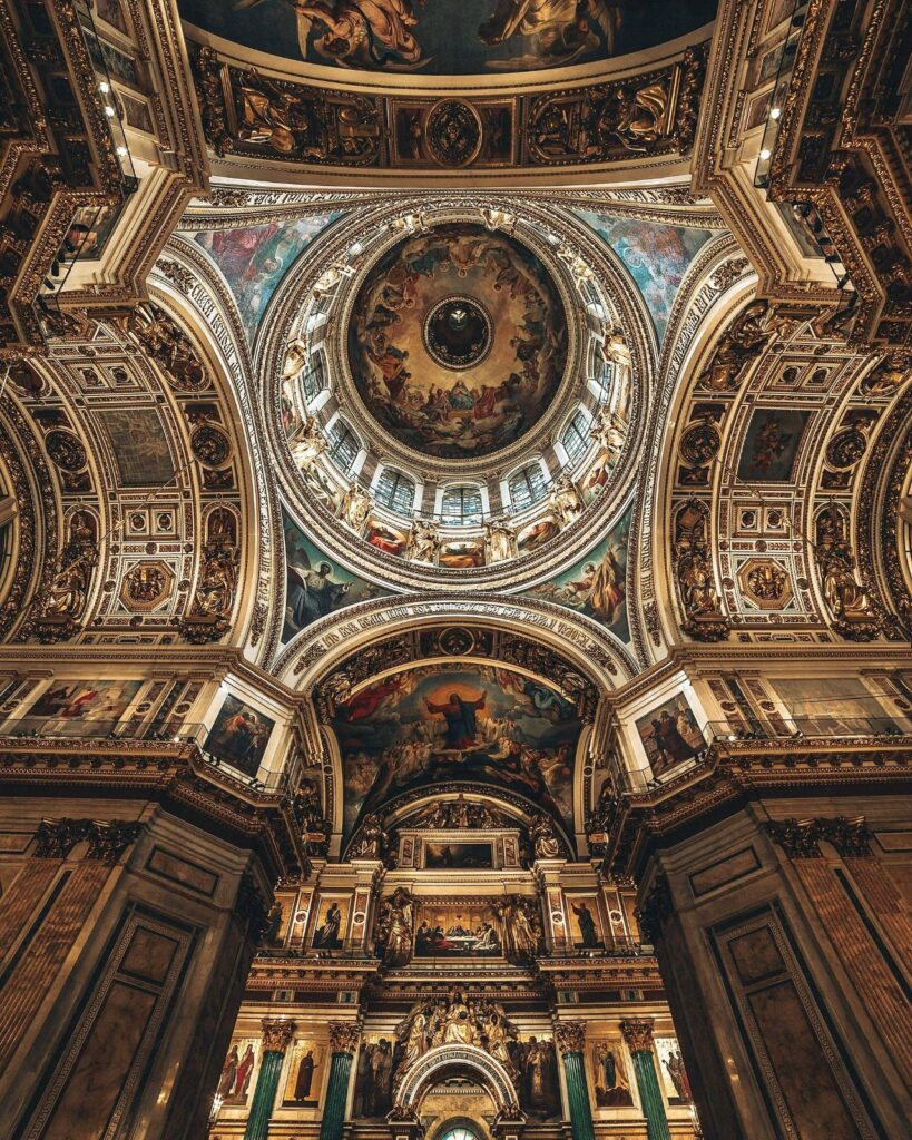 St. Isaac's Cathedral, St. Petersburg, Russia most beautiful church ceilings in the world