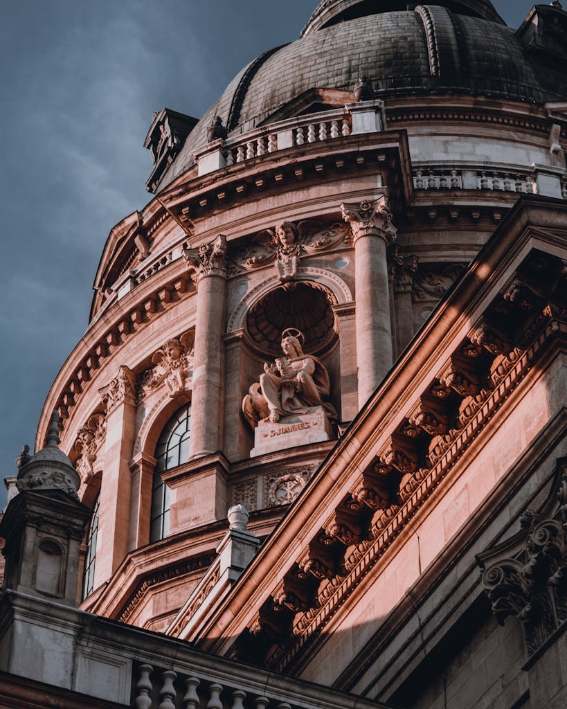 Sculpture in Church Facade, St Stephen's Basilica, Budapest