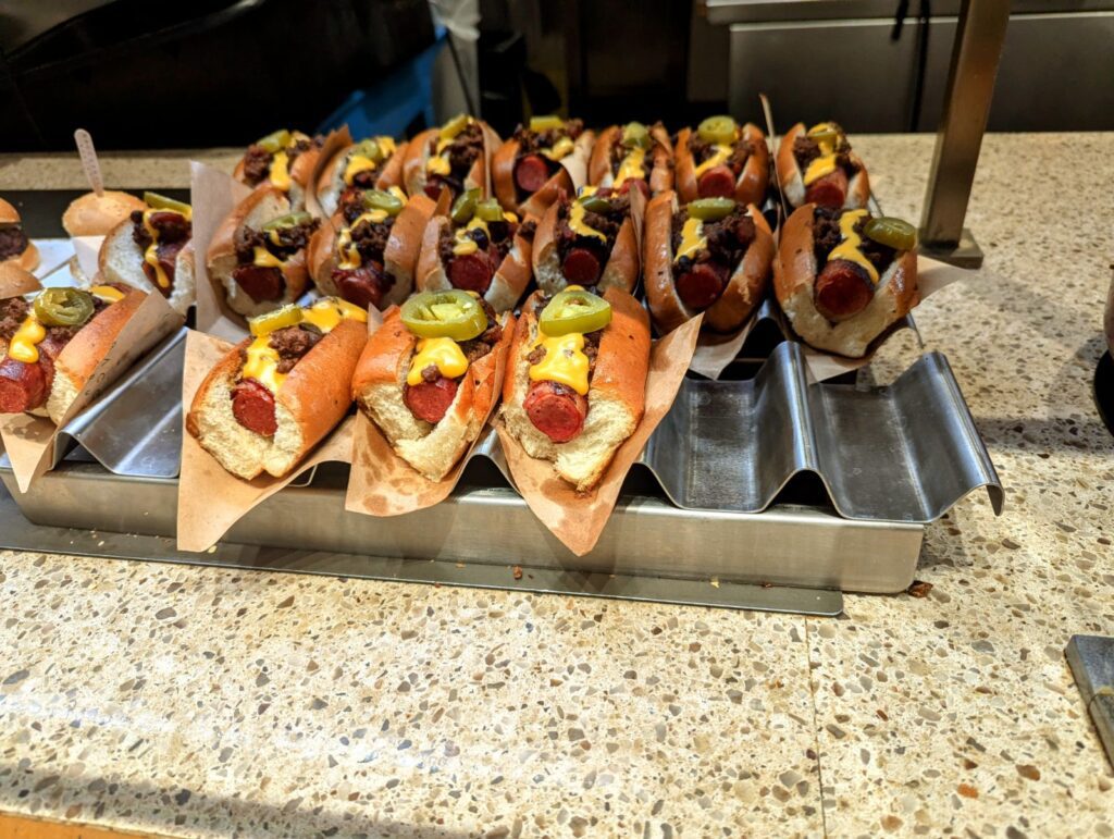 hotdog american station at bacchanal buffet caesars palace