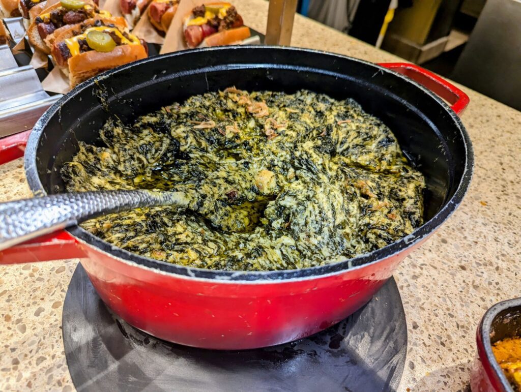 american station spinach at bacchanal buffet