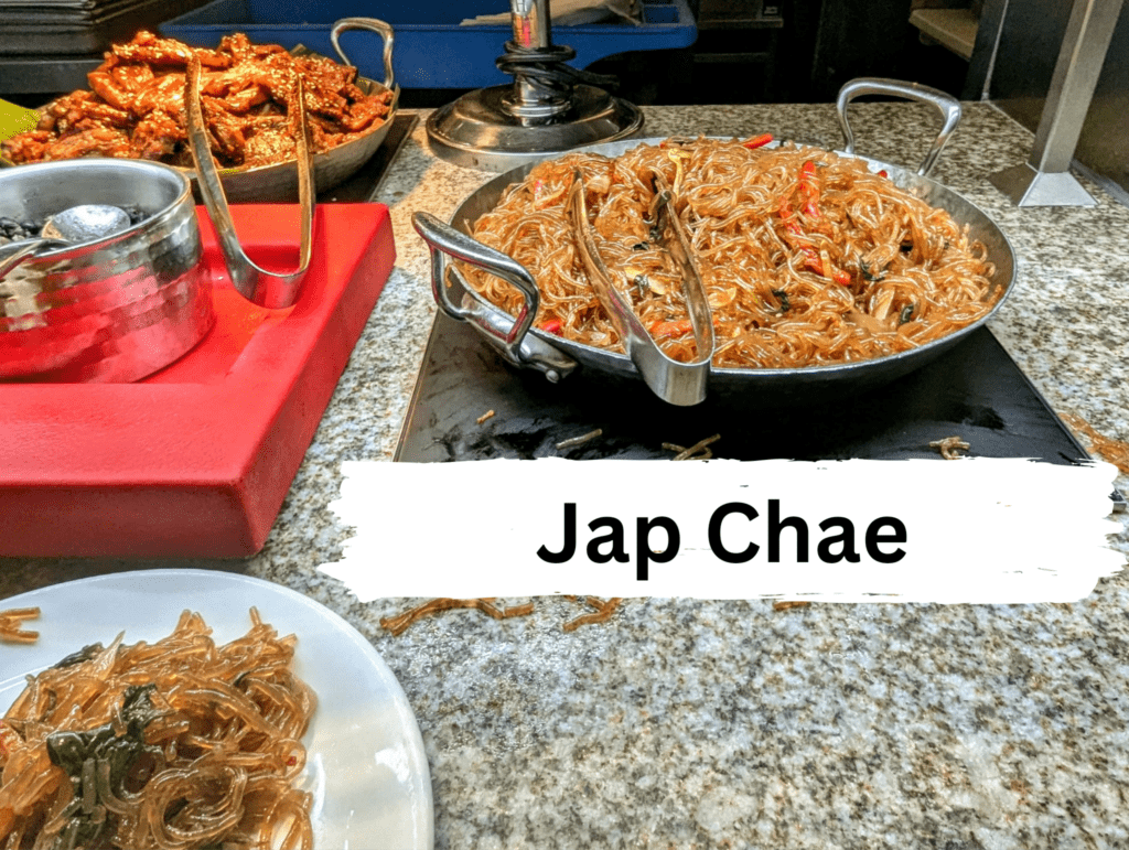 jap chae korean dish at bacchanal buffet caesars palace las vegas