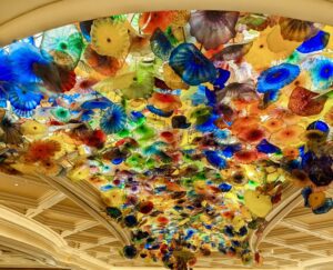 Bellagio glass ceiling at Bellagio hotel lobby