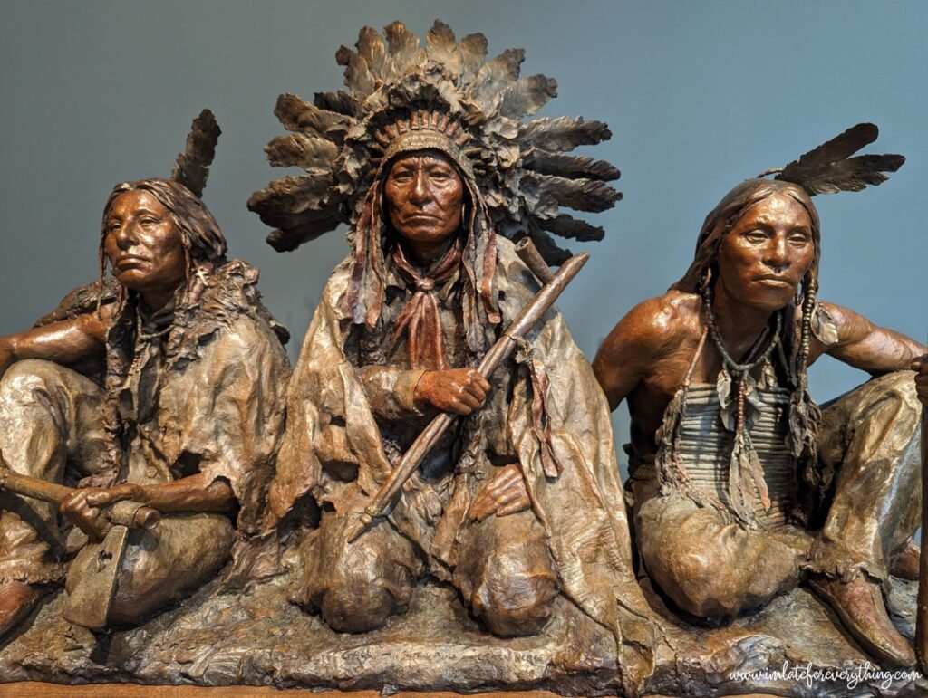 gall sitting bull crazy horse sculpture by john coleman at the james museum st. pete