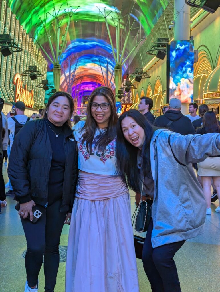 Fremont street experience at night in Las Vegas