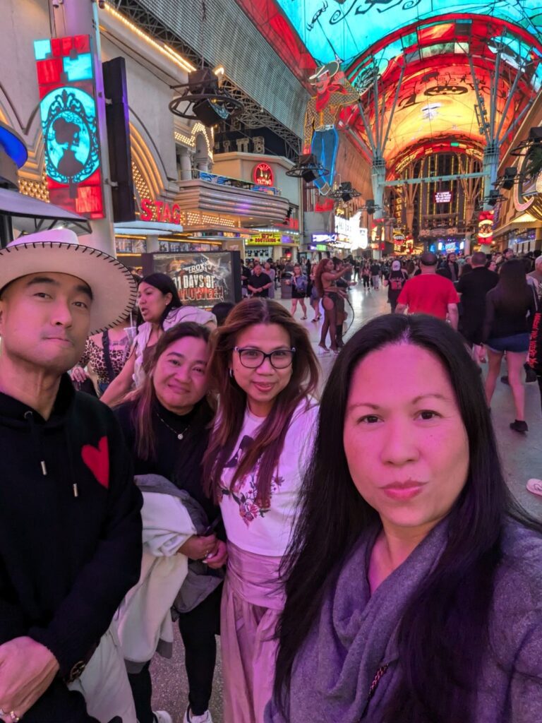 Fremont street experience at night in Las Vegas