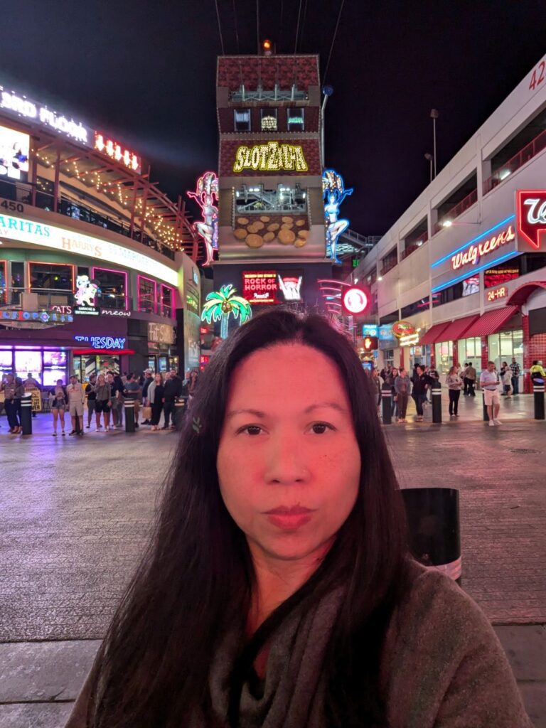 Fremont street experience at night in Las Vegas