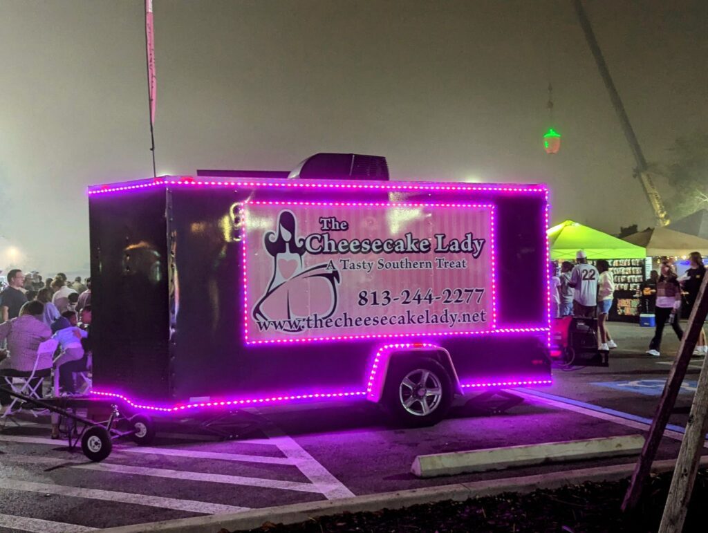 The cheesecake Lady truck at strawberry drop plant city