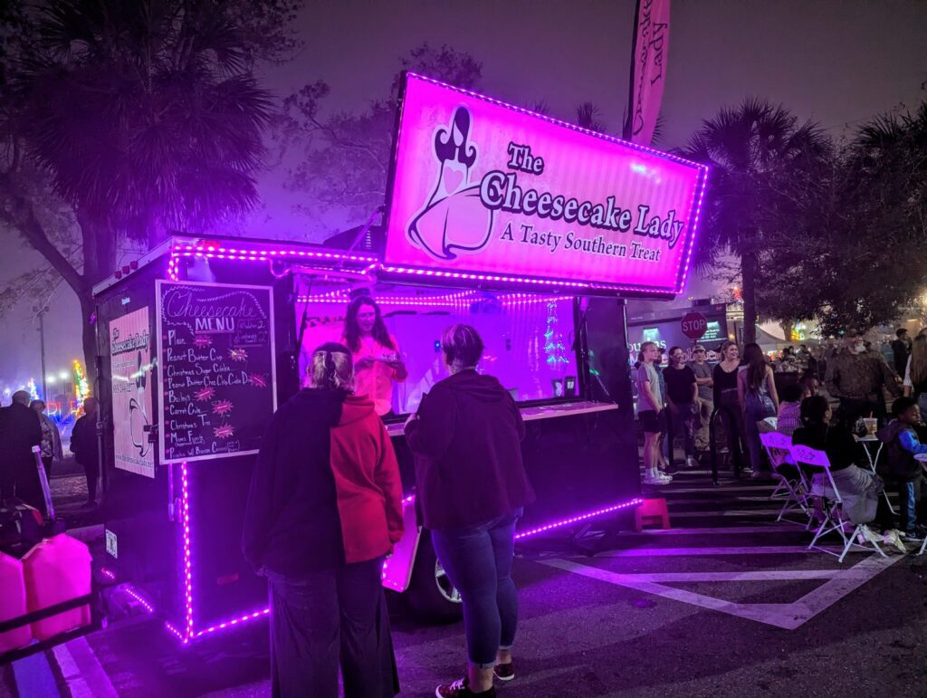 The cheesecake Lady truck at strawberry drop plant city