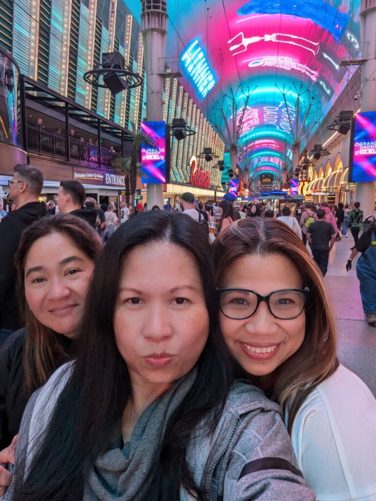 Fremont street experience at night in Las Vegas