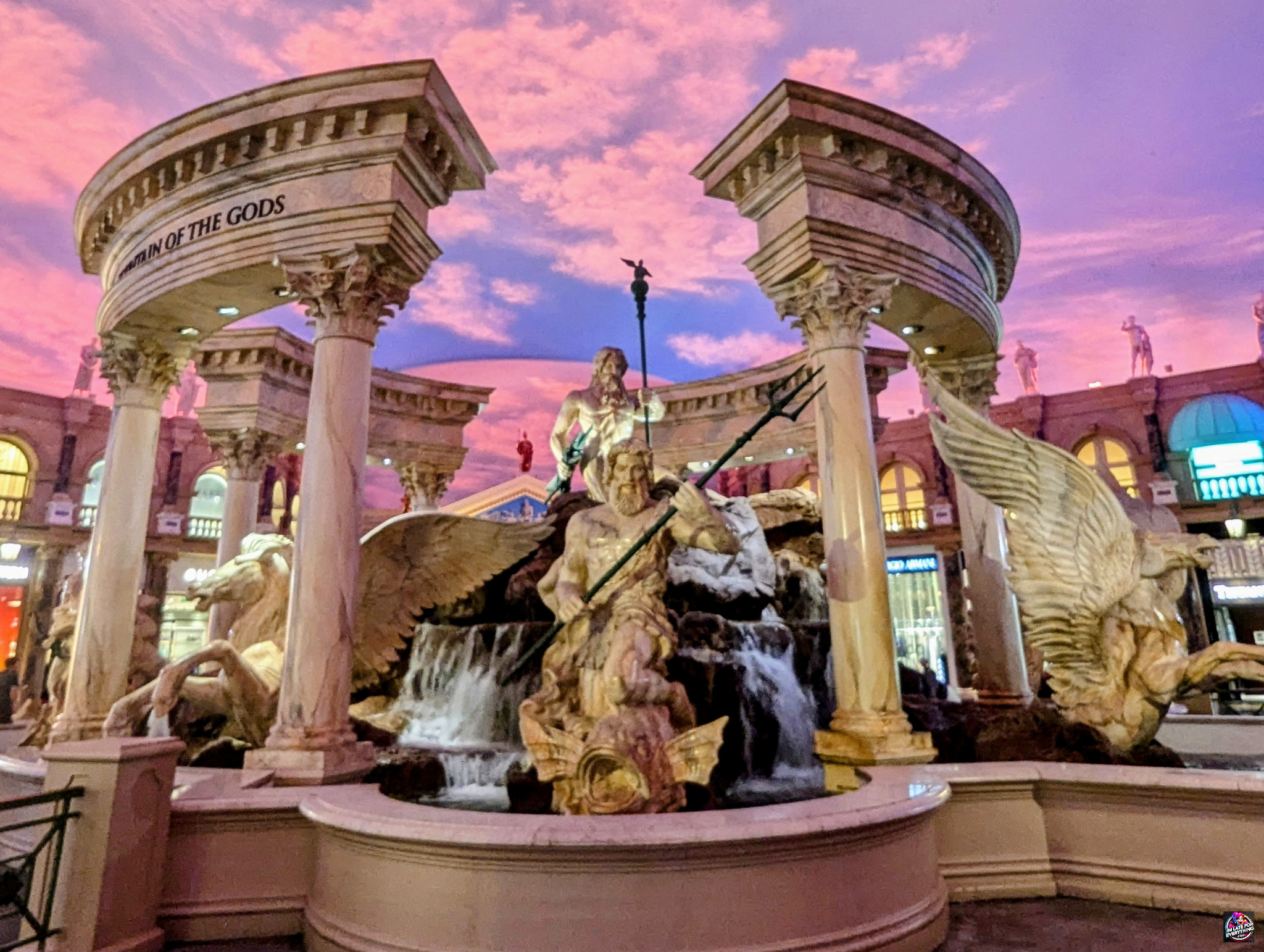 stunning fountain of the gods at caesars palace the forum shops